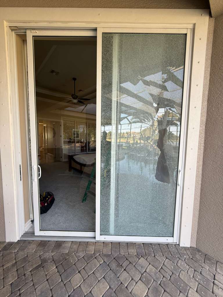 Sliding door glass replacement service in Tampa