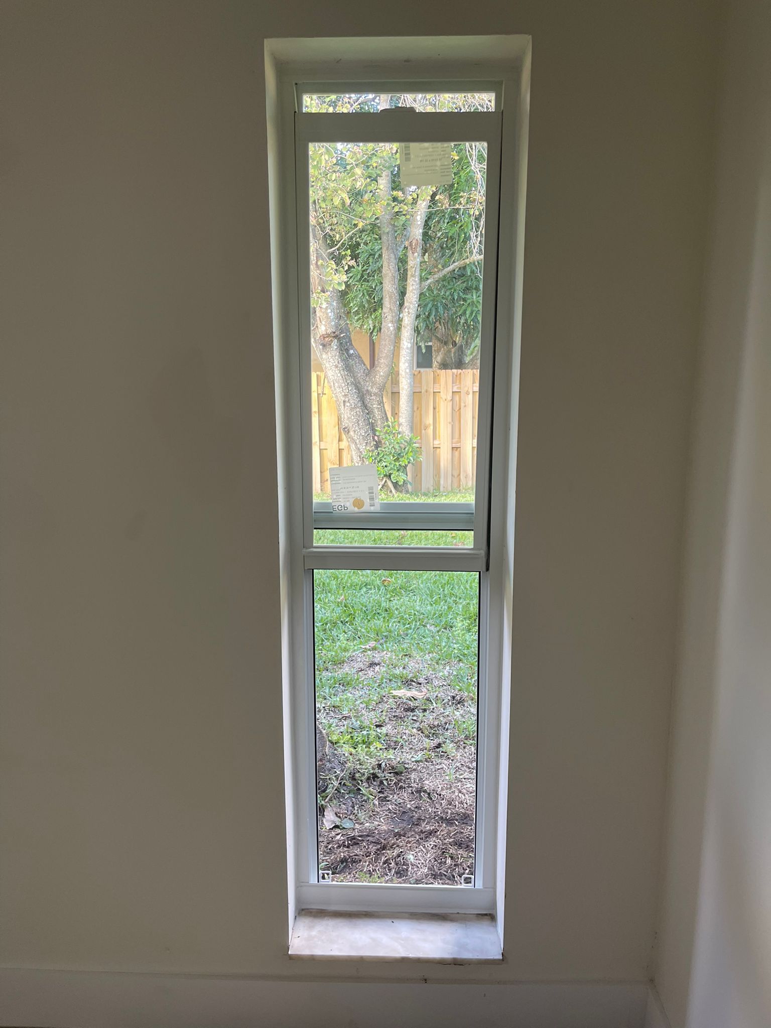 Custom Size Window Installation Inside